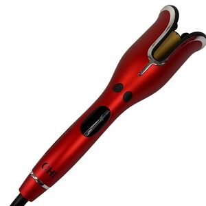 CHI Spin N Curl Ceramic Rotating Curler Ruby Red 1 Inch Barrel CA2288 410F